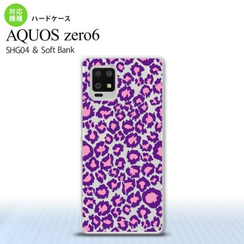 SHG04 SHG04 ZERO6 AQUOS zero6 スマホケース ハードケース 豹柄 B 紫 クリア メンズ レディース nk-zero6-893
