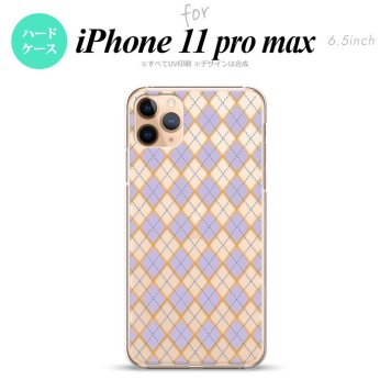 iPhone11ProMax iPhone11pro max スマホケース ハードケース アーガイル クリア 紫 メンズ レディース nk-i11pm-1410