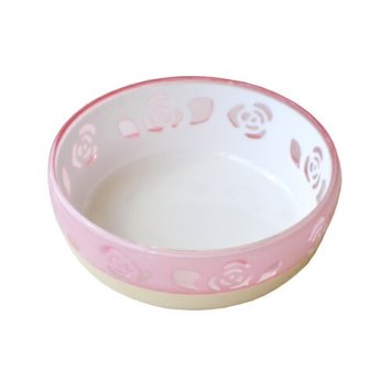 ペッツルート おいしく見えるニャン食器 ミニ ピンクローズ ピンク 150ml 犬用品/ペットグッズ/ペット用品