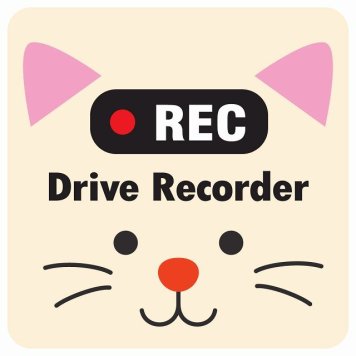 ドラレコ ステッカー シール REC Drive Recorder ねこ おでこ 13x13cm 正方形 おしゃれ かわいい ドラレコシール 安全対策 危険運転 煽り運転 前後 アニマル 動物 イラスト付 ドライブレコーダー 録画 カーサイン