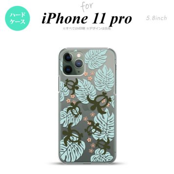 iPhone11Pro iPhone11 Pro スマホケース ハードケース ホヌ 小 クリア 青 メンズ レディース nk-i11p-1463
