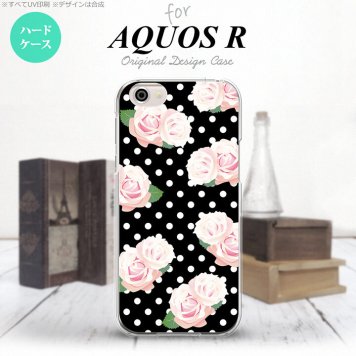 【SH03J】【スマホケース/スマホカバー】【アクオス R】SH03J スマホケース AQUOS R SH-03J カバー アクオス R バラ柄 黒 nk-sh03j-786【メール便送料無料】