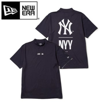 ニューエラ ゴルフ 半袖 鹿の子 ミッドネック Tシャツ ニューヨーク・ヤンキース ネイビー (14391506) 2025年春夏モデル お誕生日祝い お祝い 記念品 お父さん 父の日 彼氏 男性 30代 40代 50代 60代  還暦祝い 敬老の日 人気プレゼント プレゼント