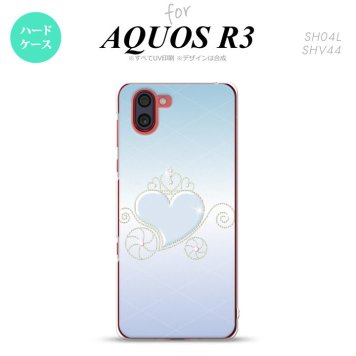 SH-04L SHV44 R3 AQUOS R3 スマホケース カバー ハート E 青 nk-r3-319
