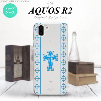 AQUOS R2 アクオス アール2 SH-03K SHV42 専用 スマホケース カバー ハードケース ゴシック クリア×水色 nk-r2-1006[スマホ,スマホケース,スマホカバー,ケース,カバー,ジャケット]