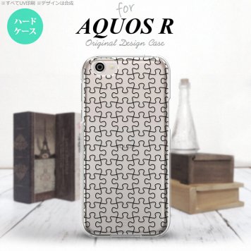 【SH03J】【スマホケース/スマホカバー】【アクオス R】SH03J スマホケース AQUOS R SH-03J カバー アクオス R パズル line黒 nk-sh03j-1214【メール便送料無料】