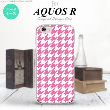 【SH03J】【スマホケース/スマホカバー】【アクオス R】SH03J スマホケース AQUOS R SH-03J カバー アクオス R 千鳥柄(大) ピンク白 nk-sh03j-917【メール便送料無料】