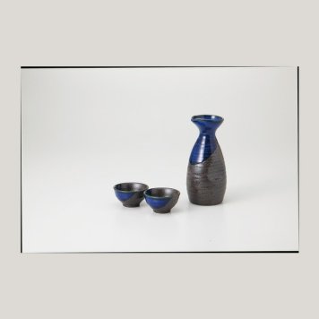 黒水晶　酒器揃（大） 磁器 美濃焼 やきものの里から、暮らしを贈ります。　ギフト 食器 セット テーブルウェア