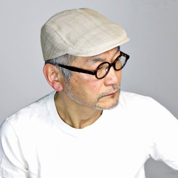 帽子 ハンチング帽 麻 メンズ 春夏 日本製 mila schon シナマイ ハンチング 涼しい 通気性 無地 シンプル リネンハンチング 紳士 M L LL サイズ調整可 ハンチング帽 マニラ麻 ミラショーン イタリア ブランド お洒落 / ベージュ 父の日