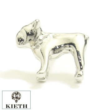 ラペルピン 日本製 ブルドック フレンチブル KIETH ブランド シルバー 犬 ピンブローチ タイタック