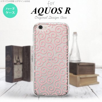 【SH03J】【スマホケース/スマホカバー】【アクオス R】SH03J スマホケース AQUOS R SH-03J カバー アクオス R 唐草 クリア×ピンク nk-sh03j-1125【メール便送料無料】