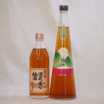 梅酒2本セット(手作り梅酒(宮崎県) 八鹿の酒蔵で造った梅酒(大分)) 720ml×1本 500ml×1本