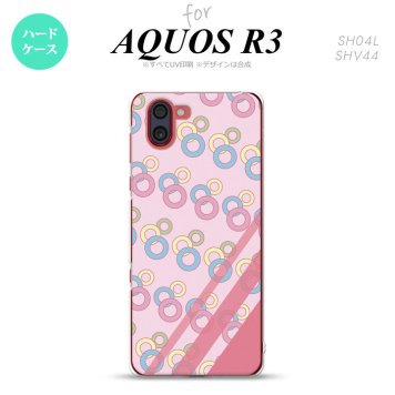 SH-04L SHV44 R3 AQUOS R3 スマホケース カバー 丸 ピンク nk-r3-1664