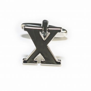 鎌倉カフス工房 アルファベットXカフスボタン（バラ売り）・カフリンクス メンズ  cf330 結婚式 旦那 プレゼント ギフト 彼氏 父の日 誕生日プレゼント