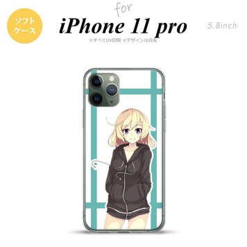 iPhone11Pro iPhone11 Pro スマホケース ソフトケース 女の子 B 水色 メンズ レディース nk-i11p-tp1330