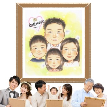 ギフト 結婚10周年 似顔絵 プレゼント 名入れ 贈り物 手描き 結婚10周年 記念日 お祝い 結婚記念日 お父さん 両親 夫婦 家族 お母さん 下書き確認 名入れ 修正無料 かわいい 実績多数 一生もの 宝物 記念 感謝 10周年 思い出 おすすめ キレイ オリジナル 米寿祝い ハロウィン 披露宴 感激 喜ばれる ウェディングギフト カラフル おしゃれ オーダーメイド