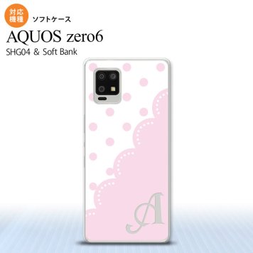 SHG04 SHG04 ZERO6 AQUOS zero6 スマホケース ソフトケース ドット レース A ピンク +アルファベット メンズ レディース nk-zero6-tp346i