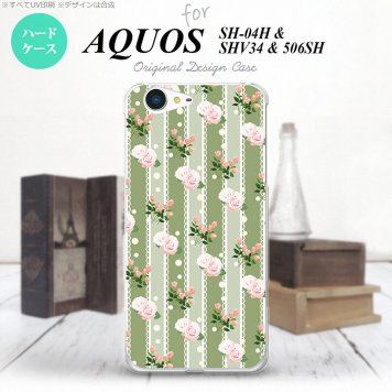 【SH04H】【スマホケース/スマホカバー】【アクオス ゼータ】SH04H スマホケース AQUOS ZETA SH04H カバー アクオス ゼータ レース・バラ 緑 nk-sh04h-258【メール便送料無料】