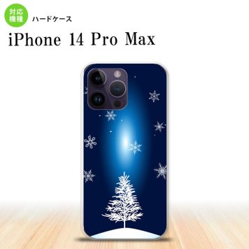 iPhone14 ProMax iPhone14 Pro Max スマホケース 背面ケース ハードケース 雪 ツリー 紺 2022年 9月発売 nk-i14pm-639