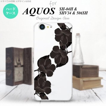 【SH04H】【スマホケース/スマホカバー】【アクオス ゼータ】SH04H スマホケース AQUOS ZETA SH04H カバー アクオス ゼータ ハイビスカス 黒 nk-sh04h-081【メール便送料無料】