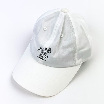 スヌーピー WSP UVケア ロゴ キャップ ホワイト 帽子 野球帽 DIY ガーデニング アウトドア