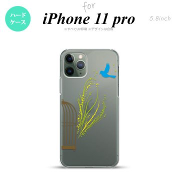 iPhone11Pro iPhone11 Pro スマホケース ハードケース 青い鳥 黄 メンズ レディース nk-i11p-1291