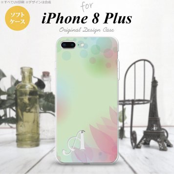 【iPhone8Plus】【スマホケース/スマホカバー】【アイフォン8プラス】iPhone8Plus スマホケース ケース アイフォン8プラス イニシャル ぼかし模様 緑 nk-ip8p-tp1591ini【メール便送料無料】