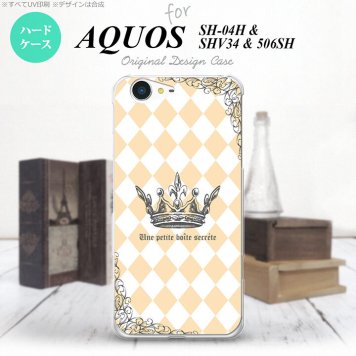 【SH04H】【スマホケース/スマホカバー】【アクオス ゼータ】SH04H スマホケース AQUOS ZETA SH04H カバー アクオス ゼータ 王冠 オレンジ nk-sh04h-1453【メール便送料無料】