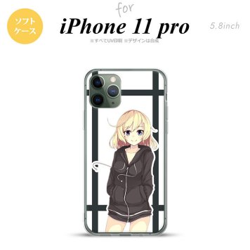 iPhone11Pro iPhone11 Pro スマホケース ソフトケース 女の子 B 黒 メンズ レディース nk-i11p-tp1328
