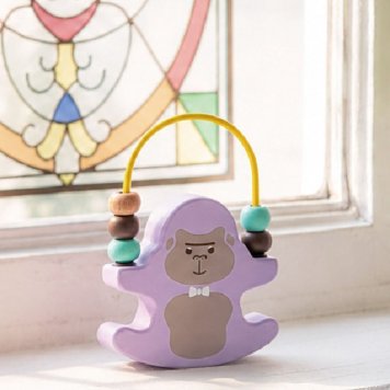 木のおもちゃ レトロンフォレスト くるくるルーピングトイ ゆかいな ボンゴ ベビー向け知育玩具 ラトルにもなる出産祝いギフト