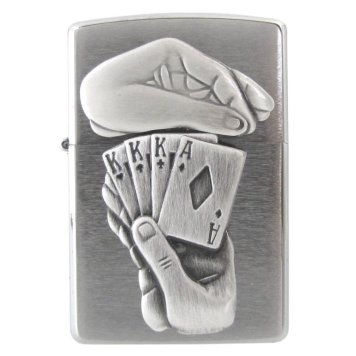 ZIPPO ジッポー ライター BS FULL HOUSE EMB ポーカー シルバー 29396 アウトドア レジャースポーツ
