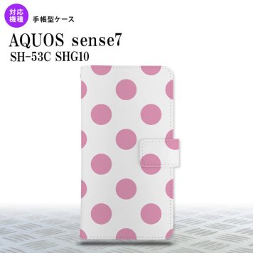 sense7 sense7 手帳型スマホケース カバー ドット 水玉 ピンク 2022年 11月発売 nk-004s-sens7-dr004