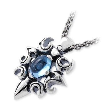 M's collection エムズコレクション  シルバー ネックレス トパーズ ホワイト 彼氏 メンズ