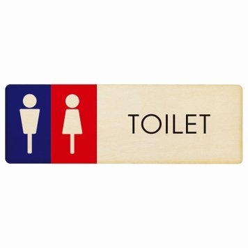 トイレ プレート 木製 男女 E1 長方形 27x9cmドア サインプレート ピクトサイン トイレマーク表示 案内 注意 施設 御手洗 TOILET おしゃれ シンプル 安全対策