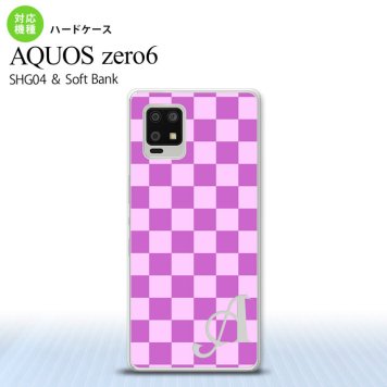 SHG04 SHG04 ZERO6 AQUOS zero6 スマホケース ハードケース スクエア ピンク 紫 +アルファベット メンズ レディース nk-zero6-768i