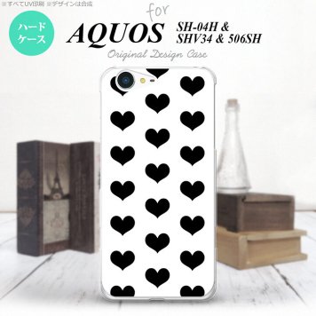 【SH04H】【スマホケース/スマホカバー】【アクオス ゼータ】SH04H スマホケース AQUOS ZETA SH04H カバー アクオス ゼータ ハート 白×黒 nk-sh04h-115【メール便送料無料】