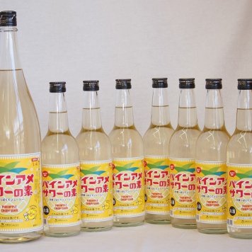 パインアメサワーの素セット 甘酸っぱくジューシーパイナップル果汁 25度 中野BC(和歌山県)600ml×7本 1800ml×1本