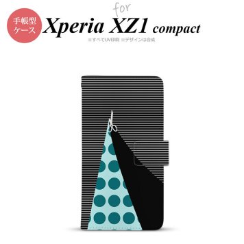 【手帳型 スマホ カバー ケース】【SO02K】【エクスペリア XZ1】手帳型 ケース SO-02K スマホ カバー Xperia XZ1 Compact エクスペリア はさみ 黒 nk-004s-so02k-dr1346【メール便送料無料】