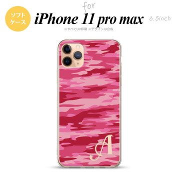 iPhone11ProMax iPhone11pro max スマホケース ソフトケース タイガー 迷彩 C ピンク +アルファベット メンズ レディース nk-i11pm-tp1164i