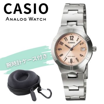 CASIO カシオ レディース 腕時計 ベージュ シルバー 小さめ 収納ケース付き 女性 かわいい 学生 おしゃれ 海外モデル プレゼント ギフト 誕生日 就職祝い 成人 卒業 入学