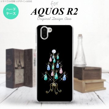 AQUOS R2 アクオス アール2 SH-03K SHV42 専用 スマホケース カバー ハードケース ツリーイヤリング 黒 nk-r2-631[スマホ,スマホケース,スマホカバー,ケース,カバー,ジャケット]