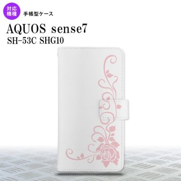 sense7 sense7 手帳型スマホケース カバー バラ クリア ピンク 2022年 11月発売 nk-004s-sens7-dr1071