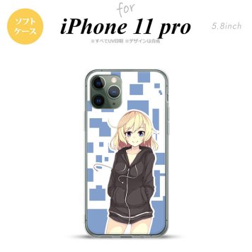 iPhone11Pro iPhone11 Pro スマホケース ソフトケース 女の子 A 青 メンズ レディース nk-i11p-tp1325