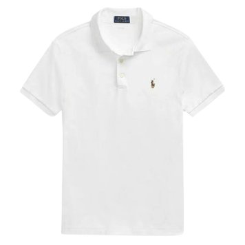 ラルフローレン Ralph Lauren ポロシャツ 無地 半袖 コットン ポニーロゴ ワンポイント 710713130 003 SOFT TOUCH POLO CUSTOM SLIM FIT メンズ ホワイト