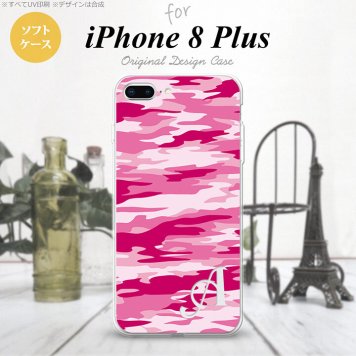 【iPhone8Plus】【スマホケース/スマホカバー】【アイフォン8プラス】iPhone8Plus スマホケース ケース アイフォン8プラス イニシャル 迷彩B ピンクD nk-ip8p-tp1165ini【メール便送料無料】