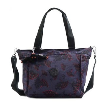 キプリング Kipling バッグ K16640 T27 NEW SHOPPER S ニューショッパーエス 2way 斜めがけショルダー トートバッグ FLORAL NIGHT ダークパープル系＋フラワー柄