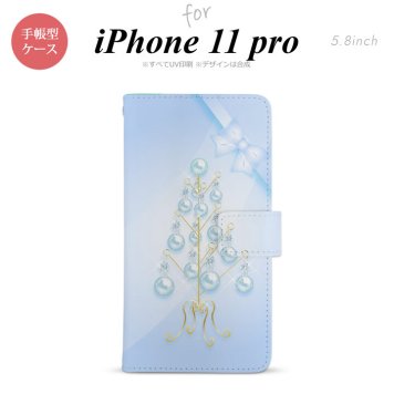 iPhone11Pro iPhone11 Pro 手帳型スマホケース カバー ツリーオブジェ 水色  nk-004s-i11p-dr304