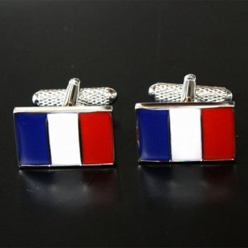 鎌倉カフス工房 フランス国旗 カフスボタン・カフリンクス メンズ  ec131 結婚式 旦那 プレゼント ギフト 彼氏 父の日 誕生日プレゼント