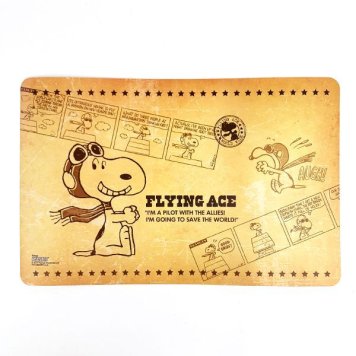 スヌーピー ランチョンマット フライングエース ランチ SNOOPY マット ブラウン