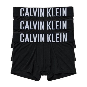 カルバンクライン Calvin Klein(CK) ボクサーパンツ トランク インテンスパワー 3枚組 セット 前閉じ コットン ロゴ 下着 NB3608A UB1 メンズ ブラック